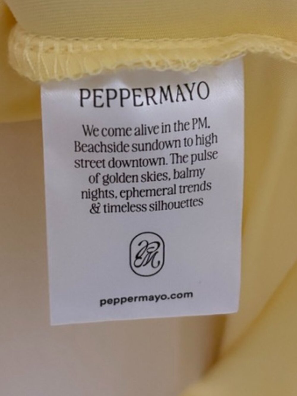 Peppermayo Shona Mini Dress Yellow US 4 Small Ruffle Asymmetric Butter Yellow - Picture 15 of 16